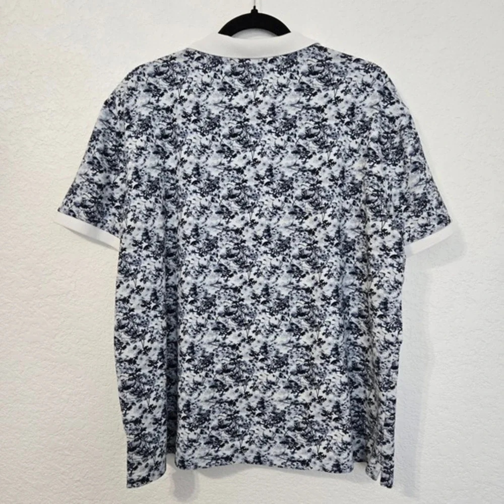 Banana Republic Floral Print‎ Polo Shirt Mens XL Short Sleeve